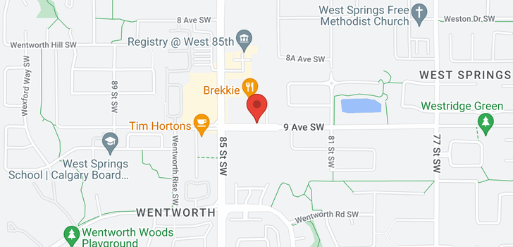 map of 8370 9 Avenue SW